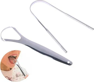 Productafbeelding van Midoa Mondverzorgingset - Tongschraper/Tongreiniger - Roestvrijstalen Tongreiniger - Slechte Ademverwijdering - Mondverzorgingshulpmiddelen - 2 Stuks