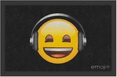 Produktbild von Türmatte emoji- Headphones 60x40 cm