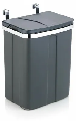 Immagine prodotto di InAndOutdoorMatch - Contenitore per rifiuti da appendere - 12 litri - Grigio