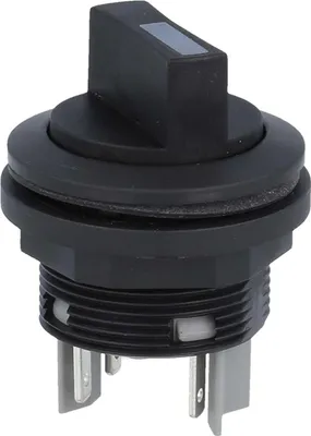 Immagine prodotto di Georg Schlegel Selettore a sinistra con arresto, a destra a pulsante, 1Ö + 1S rotondo, SHORTRON Spina piatta 2,8 mm x 0,8 mm - 1 pezzo