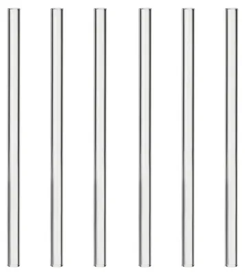 Produktbild von Wiederverwendbare gerade Glas-Trinkhalme 15 cm, 6er-Set