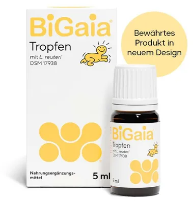 Immagine prodotto di BiGaia con L. reuteri in gocce, flacone da 5 ml