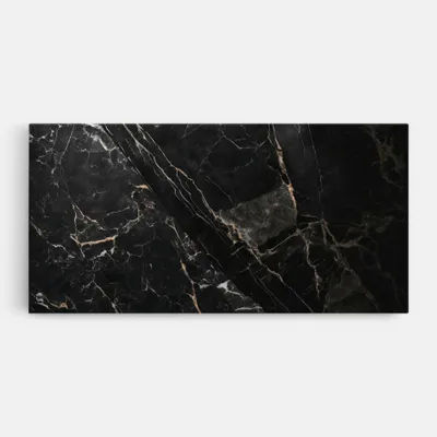 Produktbild von ARTHUB® Leinwandbild 60x120 cm, Black Brown Marble | Wohnzimmerdekoration, Hängende Bilder, Wanddekoration, Heimdekoration, Abstrakte, Marmor