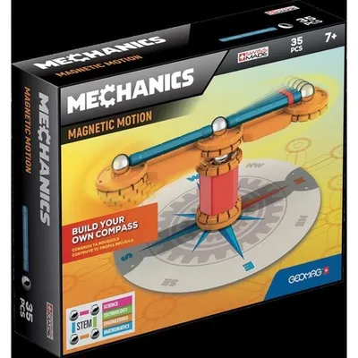 Produktbild von Geomag 00770 Mechanics Magnetic Motion Bewegungs Kompass 35 Teile Konstruktionsspielzeug mehrfarbig
