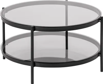 Produktbild von Couchtisch Bayo, quadratisch, grau, aus Glas und Metall, 75 x 75 x 42 cm