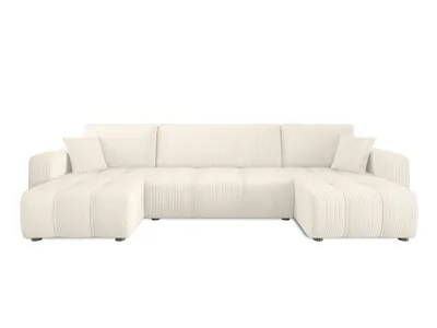 Produktbild von Couchgarnitur Sofa Sofagarnitur ALICE im Cord Stoff in U Form mit Schlaffunktion und Bettkasten Wohnlandschaft