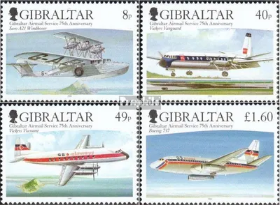 Produktbild von Briefmarken Gibraltar 2006 Mi 1177-1180 (kompl.Ausg.) postfrisch Flugzeuge
