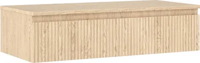 Obrázek produktu pro Mexen Rivel koupelnová skříňka pod umyvadlo 100 cm s deskou, 1 zásuvka, drážkovaná, dub - 91A20-10023-1-BFC81