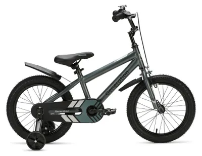 Imagen del producto de Generation Sport, bicicleta infantil de 16 pulgadas, color gris, para niños de 4 a 6 años