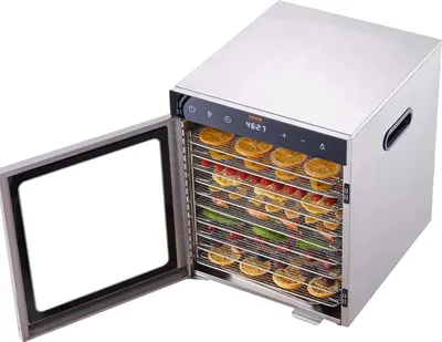 Obrázok produktu pre Dehydrátor potravín, kapacita 10 zásobníkov, nastaviteľný časovač a teplota, 10 zásobníkov 1000 W