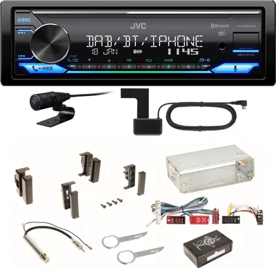 Produktbild von JVC KD-X482DBT Bluetooth Digitalradio Einbauset für Audi A4 B5 A6 4B C4 A8