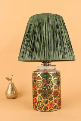 Immagine prodotto di Opviq, YL683, lampada da scrivania, CORPO IN Vetroceramica, verde, 38 x 25 x 25 cm