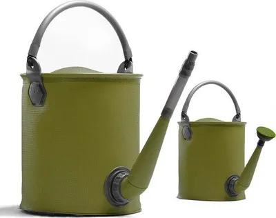 Zdjęcie produktu dla Składana konewka i wiadro Unyqoos® – wiadro 9 l / konewka 7 l, kompaktowe, składane do wymiarów 27×22×22 cm / 9×22×22 cm, wolne od BPA, idealne na kemping, do kamperów, do ogrodu