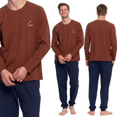 Produktbild von Herren Schlafanzug Zweiteilig Lange Ärmel Und Hose Bequem Stilvoll Moraj Xl