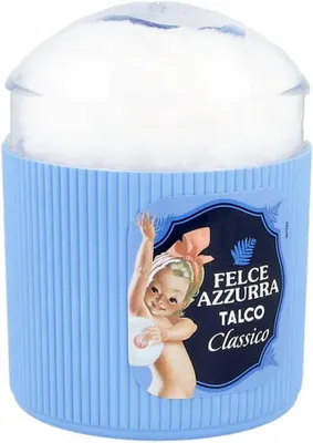 Produktbild von Talcum Pulver 250 g, mit Puderpinsel, fein und weich, pflegt die Haut, fuer taeglichen Gebrauch