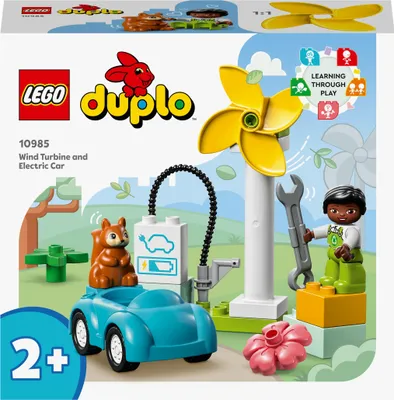 Image de LEGO DUPLO Town Éolienne et Voiture Électrique 10985