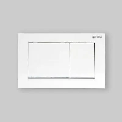 Immagine prodotto di Geberit Piastra di azionamento Sigma20 2 volumi cromo lucido-cromo opaco-cromo lucido, quadrata, 1 pz.