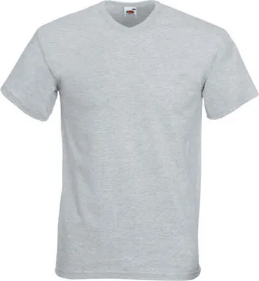 Produktbild von Fruit of the Loom - Valueweight V-Neck T - Heather Grey - XXL