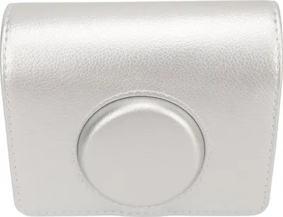 Immagine prodotto di Custodia per fotocamera istantanea, stile vintage, magnetica, antigraffio, con coperchio a ribalta, con tracolla, custodia in Finto cuoio per Mini EVO, argento