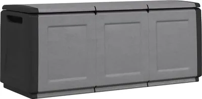 Obrázek produktu pro vidaXL Zahradní úložný box 138x53x57 cm 330 L Tmavě šedý černý