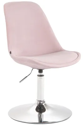 Produktbild von CLP Esszimmerstuhl Maverick Samt drehbar und stufenlos verstellbar pink Gestell Farbe chrom