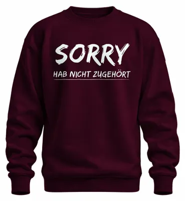 Immagine prodotto di Sorry didn't listen Funny saying Sarcastic Gift Unisex Felpa Pullover, Borgogna, M