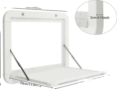 Produktbild von Klappbarer Tisch, Wandmontage, Robuste Konstruktion, WEISS