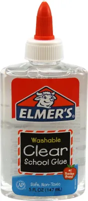 Produktbild von Elmer’s Flüssiger Bastelkleber | transparent | 147 ml | Auswaschbarer Kinderkleber | Ideal zur Herstellung von Schleim