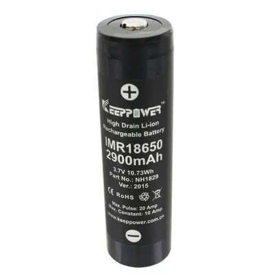 Zdjęcie produktu dla Bateria Keeppower IMR18650 2900 mAh, 3,7 V Li-Ion 10 A Button Top