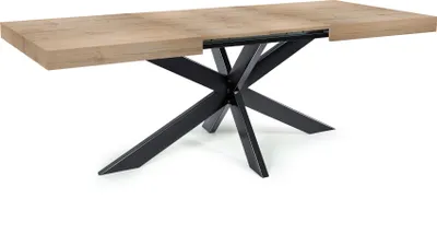 Obrázok produktu pre Rozťahovací jedálenský stôl ( rám stola: ZLATÝ, DUB ) Avia stôl do jedálne Stôl do obývačky Kuchynský stôl s rámom stola Spider