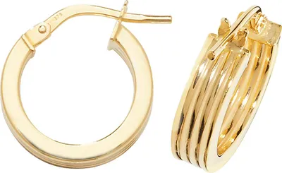 Produktbild von 9 Karat (375) Gold Damen - Creolen / Ohrringe - 10mm; TRS16373MM10