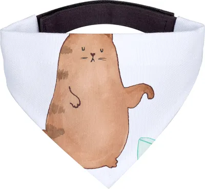 Produktbild von Mr. & Mrs. Panda Tuch Katze Wasserglas - Weiß - Geschenk, Kater, Cat, Hunde Halstuch, Für, Hundehalstuch, Hund, Cats, Haustier, Katzen