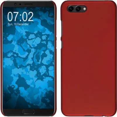 Produktbild von PhoneNatic Case kompatibel mit Huawei Honor View 10 - Hülle rot gummiert Hard-case Cover