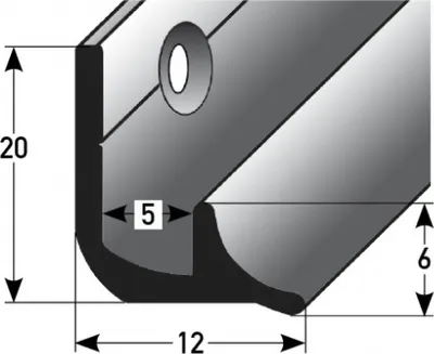 Produktbild von Treppeninnenecke "Kent"  5 mm Typ: 370 (Aluminium eloxiert, gebohrt)-bronze hell-1000