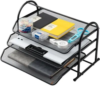 Produktbild von Famanu Briefablage 3-lagig - Schwarz - Metall