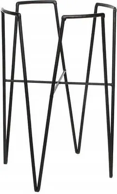 Zdjęcie produktu dla Kwietnik metalowy czarny 50x29,5cm stylowy nowoczesny oryginalny