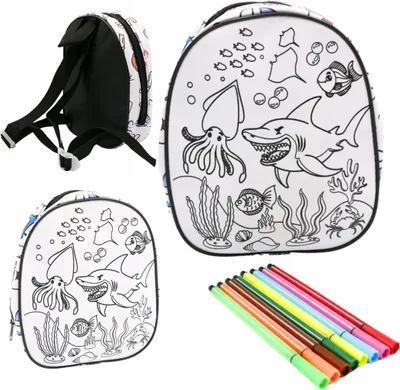 Produktbild von Kreativer Rucksack für Kinder, Kindergarten, Malspaß, e Markerstifte