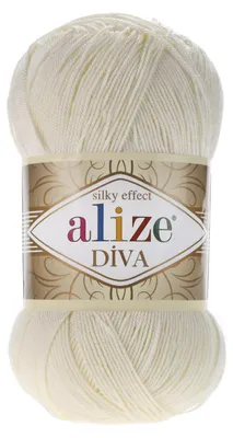 Produktbild von Alize Diva 383 Strickgarn Hellbeige 100g/350m, weich & seidig glänzend