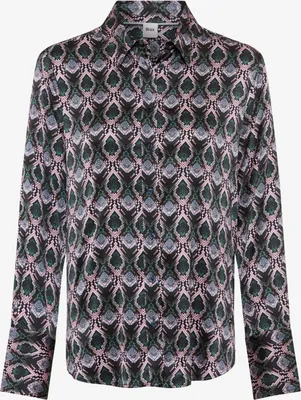 Produktbild von Brax Victoria Damen Hemdbluse Animal Print Viskosemix Stretch Satin-Qualität