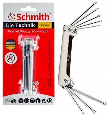 Produktbild von Schmith Torx-Schlüssel-Set 8-teilig aus Vanadiumstahl