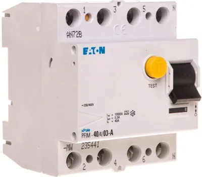Immagine prodotto di EATON PFIM-40/4/03-A-MW interruttore differenziale PFIM, 4P, 40A, 300mA
