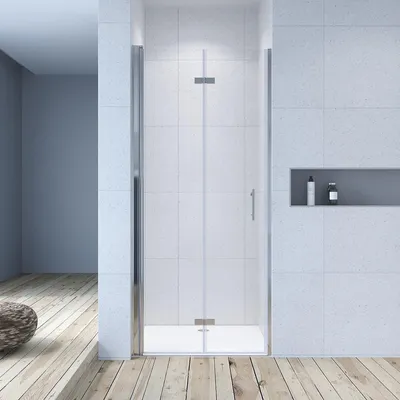 Produktbild von AQUABATOS®  Nischentür Duschtür Duschwand Glas ESG 6 mm faltbar Scharniertür Duschabtrennung mit Nano Beschichtung 2. 75x197 cm