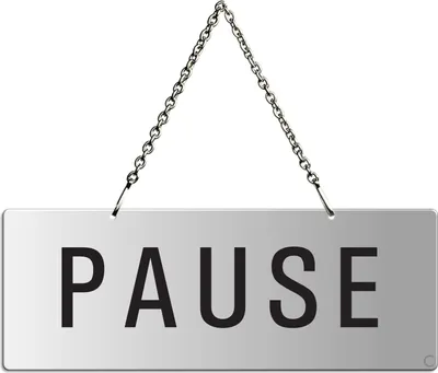 Produktbild von Hängeschild Pause | Text einseitig | 175x65 mm