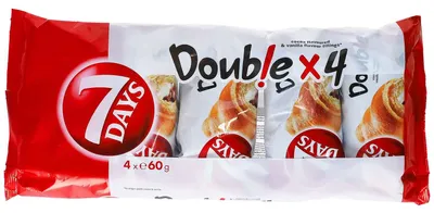 Produktbild von 7Days Double Croissant Kakao & Vanille 4x60g