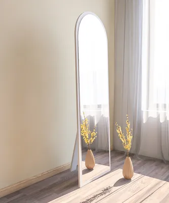 Produktbild von Standspiegel Ganzkörperspiegel Ema Oval 155x45 Weiß