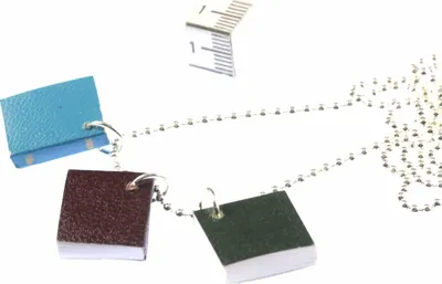 Produktbild von Miniblings 3er Bücher mit Seiten Halskette 80cm Buch Leseratte Lesen Schreiben