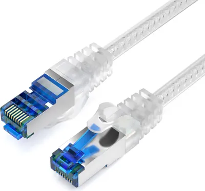 Produktbild von CAT 7 Patchkabel Ethernetkabel Netzwerkkabel Rohrkabel DSL LAN Kabel - Transparent 4m