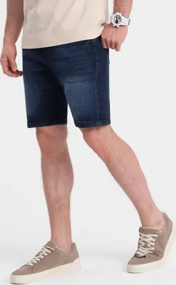 Produktbild von Ombre Clothing Denim-Shorts für Männer Iwumè dunkelblau L