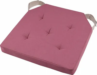 Produktbild von Stoff Textil Stuhlkissen - rosa - 38 x 38 x 4 cm - Klettverschluss