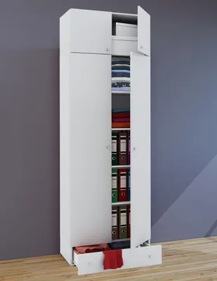 Produktbild von VCM Holz Kleiderschrank | Schrank mit 5 Fächer und  Drehtüren | erweiterbar | Maße ca. B. 70 x  H. 238 x T. 40 cm  - Vandol